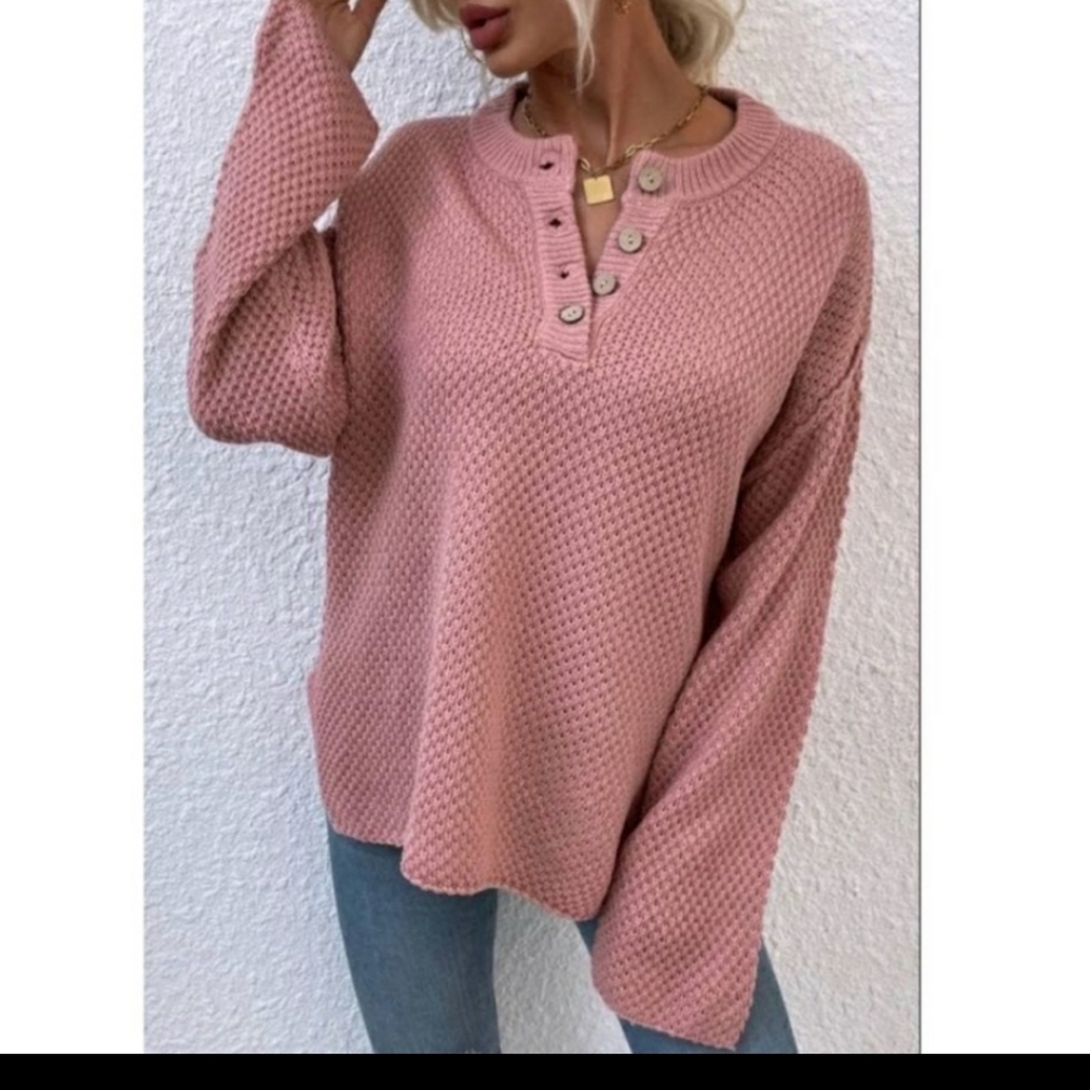 Women's Plush Pullover Sweater - Picture 3 of 6